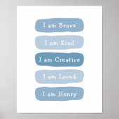 Voeg de naam van uw kind Kinder bevestigingen Poster (Voorkant)