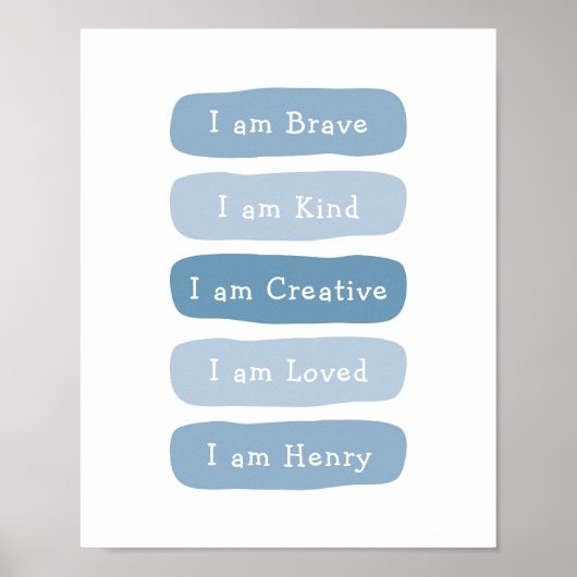 Voeg de naam van uw kind Kinder bevestigingen Poster (Voorkant)