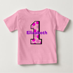 Voeg de naam van uw kind toe 1e verjaardag Shirt