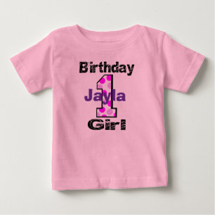 Voeg de naam van uw kind toe 1st Birthday Girl Shi