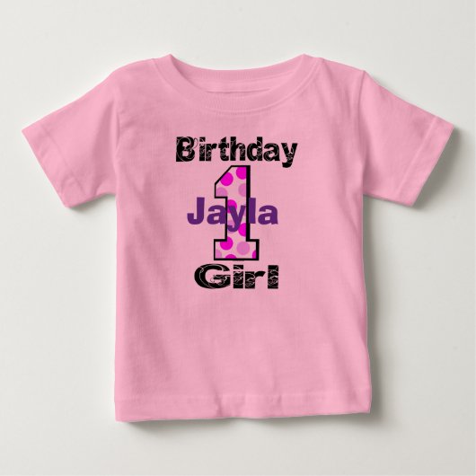 Voeg de naam van uw kind toe 1st Birthday Girl Shi (Voorkant)