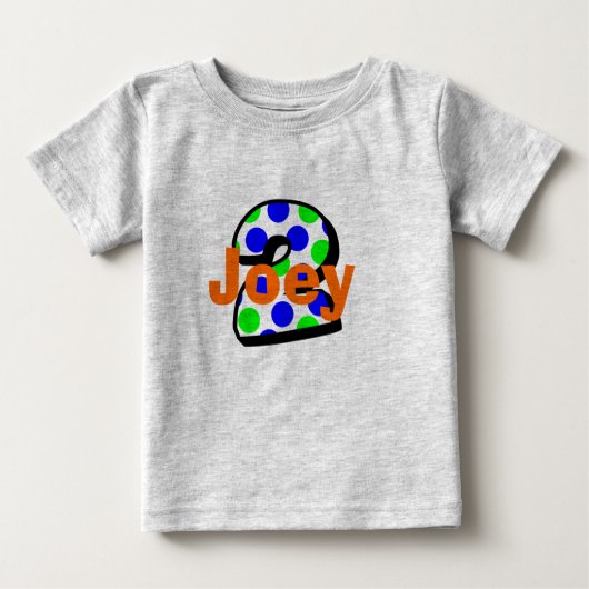 Voeg de naam van uw kind toe 2e verjaardag Shirt (Voorkant)