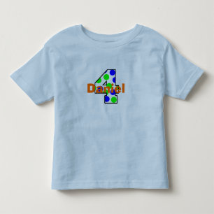 Voeg de naam van uw kind toe 4e verjaardag Shirt