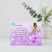 Voeg de naam van uw kind toe aan deze Tandenfee Briefkaart (Staand voorkant)