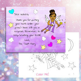 Voeg de naam van uw kind toe aan deze Tandenfee Briefkaart