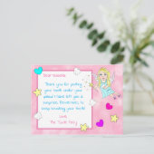 Voeg de naam van uw kind toe aan deze Tandenfee Ka Briefkaart (Staand voorkant)