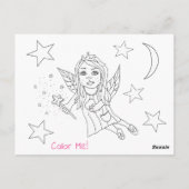 Voeg de naam van uw kind toe aan deze Tandenfee Ka Briefkaart (Achterkant)