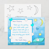 Voeg de naam van uw kind toe aan deze Tandenfee Ka Briefkaart (Voorkant / Achterkant)