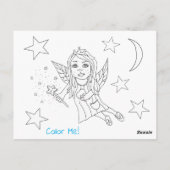 Voeg de naam van uw kind toe aan deze Tandenfee Ka Briefkaart (Achterkant)