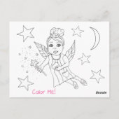 Voeg de naam van uw kind toe aan deze Tandenfee Ka Briefkaart (Achterkant)