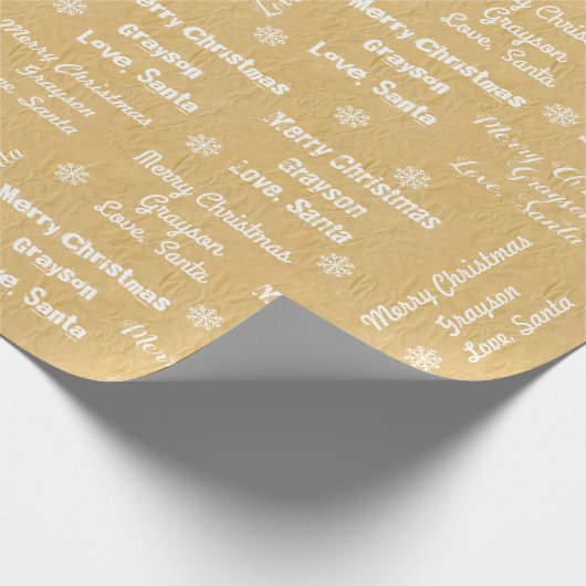 Voeg de naam van uw kind toe het ompakken papier v (Hoek)