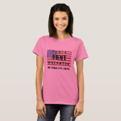 Voeg de naam van uw ouder toe Proud Army Daughter  T-shirt (Voorkant volledig)