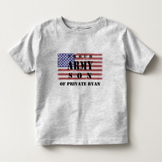 Voeg de naam van uw ouder toe Proud Army Son Shirt (Voorkant)
