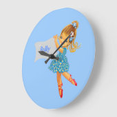 Voeg de naam Vloeiende klok toe,  blauw van het me (Hoek)