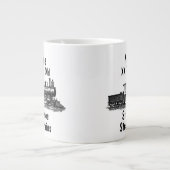 Voeg de NaamLeeftijd Gepersonaliseerde Steam Train Grote Koffiekop (Voorkant)