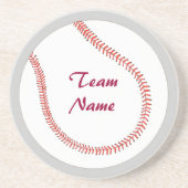 Voeg de Onderzetters van de Baseball van de Naam v (Voorkant)