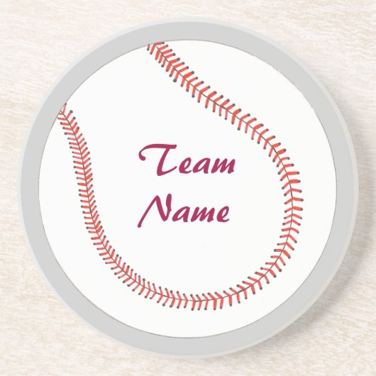 Voeg de Onderzetters van de Baseball van de Naam v (Voorkant)