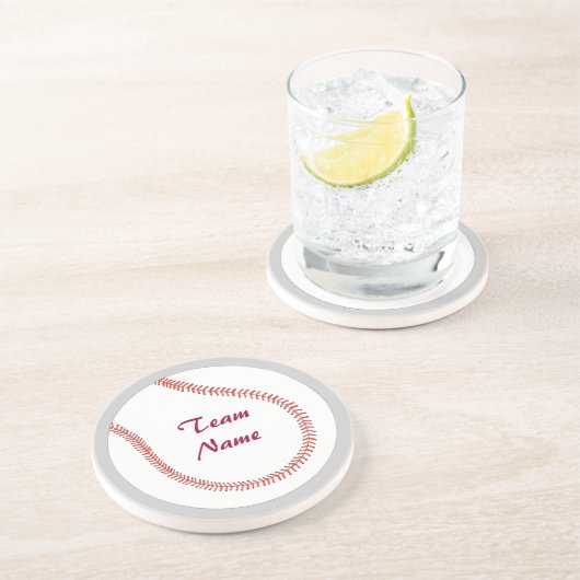 Voeg de Onderzetters van de Baseball van de Naam v (Zijkant)