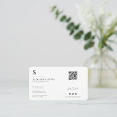 Voeg de Professionele Zwart en Witte Code QR toe Visitekaartje (Staand voorkant)