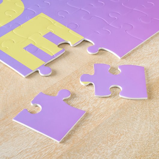 Voeg de Puzzle van de Naam met de Doos van de Gift Legpuzzel (Zijkant)