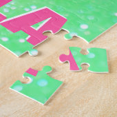 Voeg de Puzzle van de Naam met de Doos van de Gift Legpuzzel (Zijkant)