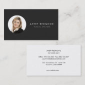 Voeg de Sjabloon van de Foto voor Professionals Mo Visitekaartje (Voorkant / Achterkant)