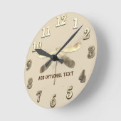 Voeg de Speciale Occasie Gold Dragonfly van de Tek Ronde Klok (Hoek)