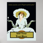 Voeg de  Stijldame van de Tekst toe, teken Poster (Voorkant)