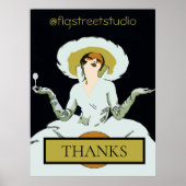 Voeg de  Stijldame van de Tekst toe, teken Poster (Voorkant)