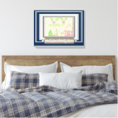 Voeg de Tekening van het Kind met het Lijst van de Canvas Afdruk (Insitu (Slaapkamer))