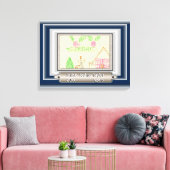 Voeg de Tekening van het Kind met het Lijst van de Canvas Afdruk (Insitu (Woonkamer))