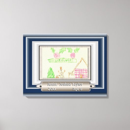 Voeg de Tekening van het Kind met het Lijst van de Canvas Afdruk (Voorkant)