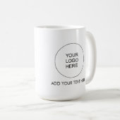 Voeg de Tekst Modern Elegant van de Logo van het B Koffiemok (Voorkant rechts)