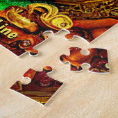 Voeg de Tekst van de Naam, Bejewelde Kat met Witte Legpuzzel (Zijkant)