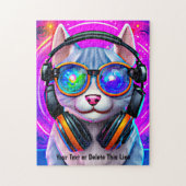 Voeg de Tekst van de Naam, Blauw Roze, de Hoofdtel Legpuzzel (Verticaal)