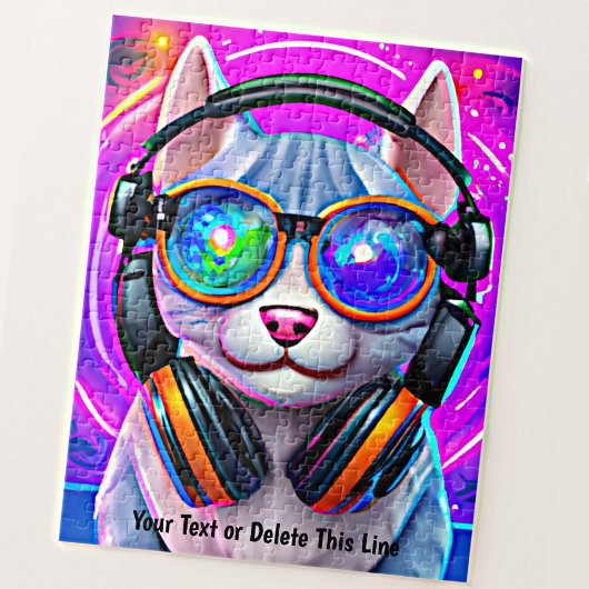 Voeg de Tekst van de Naam, Blauw Roze, de Hoofdtel Legpuzzel