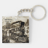 Voeg de Tekst van de Naam, de  Motor van de Stamtr Sleutelhanger (Achterkant)