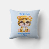 Voeg de Tekst van de Naam, de Tijger van de Baby m Kussen (Achterkant)