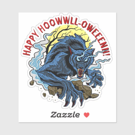 Voeg de Tekst van de Naam, het Tevreden Howl-tusse Sticker (Vel)