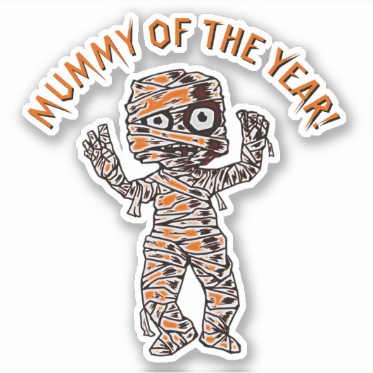 Voeg de Tekst van de Naam, Mummy van het Jaar, het Sticker (Voorkant)