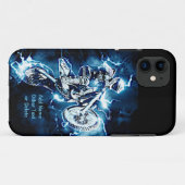 Voeg de Tekst van de Naam (of Schrapping) Blauwe B Case-Mate iPhone Case (Achterkant (horizontaal))