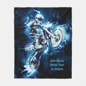 Voeg de Tekst van de Naam (of Schrapping) Blauwe B Fleece Deken (Voorkant)