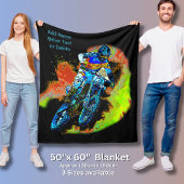 Voeg de Tekst van de Naam (of Schrapping) toe Moto Fleece Deken