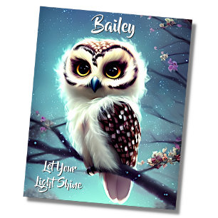 Voeg de Tekst van de Naam toe, Baby Owl die in de  Poster