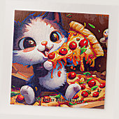 Voeg de Tekst van de Naam toe, Funny Cat Holding P Legpuzzel