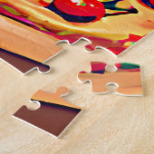 Voeg de Tekst van de Naam toe, Funny Cat Holding P Legpuzzel (Zijkant)