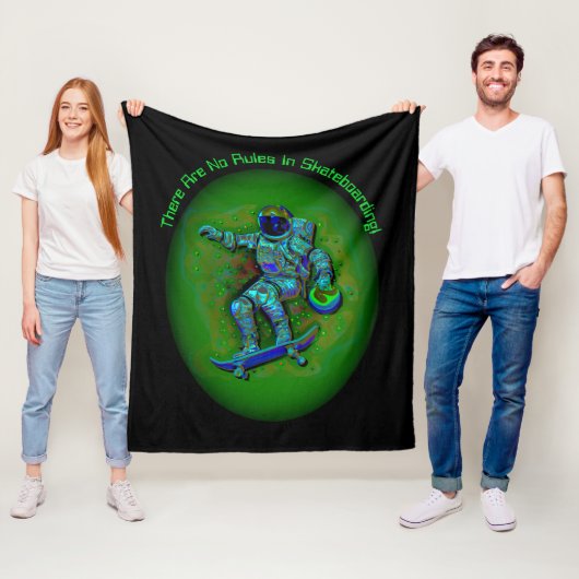 Voeg de Tekst van de Naam toe, het Astronaut van h Fleece Deken (In situ)