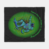 Voeg de Tekst van de Naam toe, het Astronaut van h Fleece Deken (Voorkant (Horizontaal))