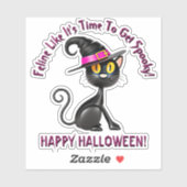 Voeg de Tekst van de Naam toe, Tijd om Spooky 3D Z Sticker (Vel)