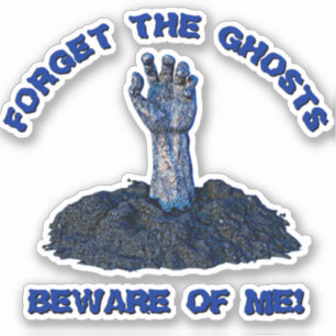 Voeg de Tekst van de Naam toe, vergeet Ghosts me, Sticker